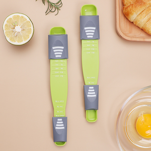 Cuillère à mesurer en plastique réglable pour la cuisine, double commande latérale pour le <span class=keywords><strong>sel</strong></span>, le <span class=keywords><strong>liquide</strong></span> sec et les ingrédients, ustensiles de cuisson - Product Image 1