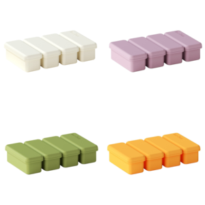 Bac à glaçons en silicone de qualité alimentaire, écologique, sans BPA, avec couvercle, empilable, moule à glaçons longs, carrés et rectangulaires pour congélateur - Product Image 1