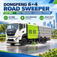 Camion balayeuse routière Dongfeng 6*4, 12 m³ avec lavage haute pression