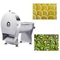 Hete commerciële groentesnijder, -schaaf en -hakselaar voor fruitchips, wortelen, uien, aardappelen en andere groenten.
