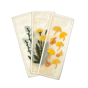 Etiquetas de lectura con bordado de recortes de estilo moderno y lindos, con patrones populares de peces, hojas y flores, de material suave y ligero, para actividades y regalos - Product Image 1