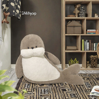 Peluche chien Jooki Seal en coton PP, super douce, brodée, anti-stress, 28-32 cm, pour adolescents et adultes, réductions en gros disponibles