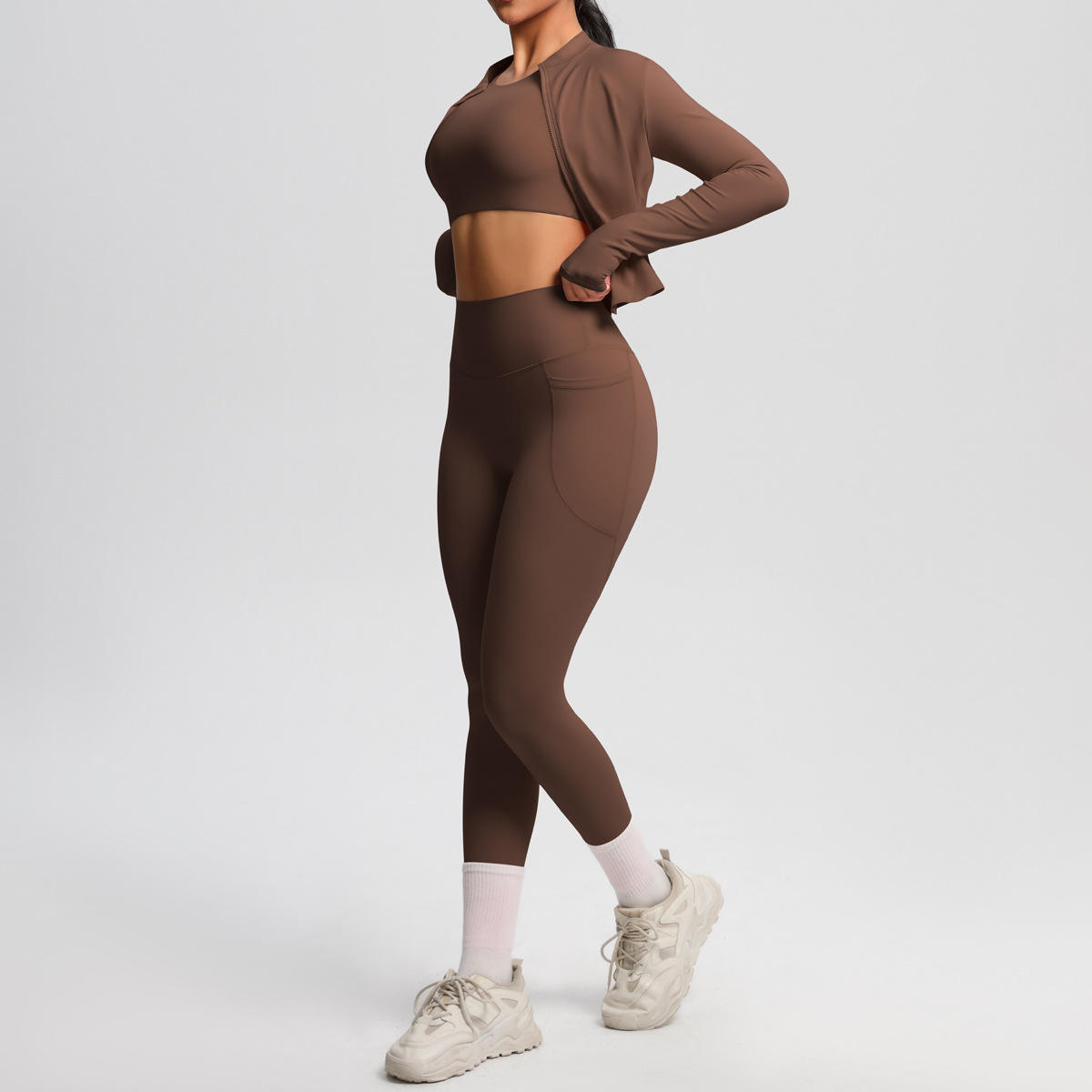 7105+7106+7108 three-piece set - chestnut