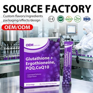 เครื่องดื่มกลูต้าไธโอนวีแกน ปราศจาก GMO ผสม PQQ และ CoQ10 แบบลิโปโซม  อาหารเสริม  ลดราคาพิเศษ - Product Image 1