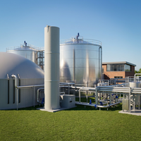 Réservoir de digestion biogaz automatique en acier inoxydable 316L |   Réacteur anaérobie pour fumier animal et déchets organiques