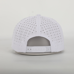 Bán Buôn Tùy Chỉnh Men Chất Lượng Cao 5 Bảng Điều Chỉnh Trắng Laser Cut Lỗ Đục Lỗ Thể Thao Không Thấm Nước Baseball Cap Hat - Product Image 5