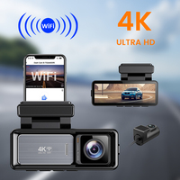 Cámara para Vehículos X20 con Doble Lente 4k, Wifi, GPS, Compatible con Alimentación de 9-16v, con Monitor de Estacionamiento, Sensor G, Grabación en Bucle, Instalación OBD