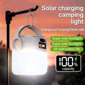Ampoules LED solaires suspendues pour le camping avec indice de protection IP65, éclairage d'urgence longue durée pour les marchés nocturnes - Product Image 2
