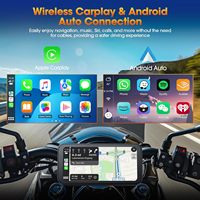 Navigateur GPS portable sans fil pour moto de 6,25 pouces avec Carplay et Android Auto, écran tactile, moniteur intelligent pour moto, étanche