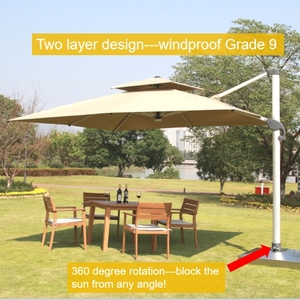 Sombrilla Moderna Tipo Romana, Impermeable y Ligera 2025 <span class=keywords><strong>para</strong></span> Jardín, Terraza y Muebles de Exterior - Product Image 4