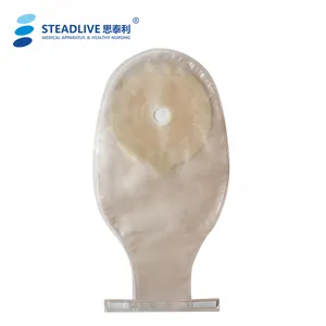 Steadlive 재사용 가능한 의료 소모품 OEM 일체형 양면 부직포 와이어 클로저 스트립 인공 항문 절개술 가방