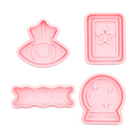 Ensemble de découpoirs à biscuits pour la divination, argile 3D de dessin animé à faire soi-même, tampon de simulation de boule de cristal