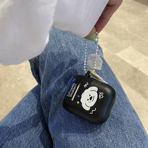 Coque en silicone imprimée chien blanc <span class=keywords><strong>mots</strong></span> simples noirs pour Airpods 1 2 3 4 cosses drô<span class=keywords><strong>les</strong></span> couverture en caoutchouc souple pour Airpod Pro2 - Product Image 5