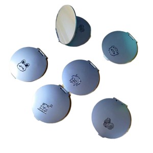Double Sided Aluminum Pocket <b>Mirror</b> Round Silver Lens Handle <b>Mirror</b> For Makeup Beauty Use - Product Image 5