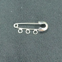 Épingles de sûreté pour bébé en or et argent uni de 4 cm, petites, AYATUL KURSI Mashallah, 3 boucles pour bricolage, mariages, bijoux pour enfants, principalement en alliage