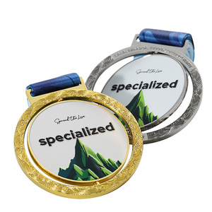 Medallas Deportivas Chapadas en Oro/Plata, Premio para Corredores de 5k/10k, Medalla de Maratón, Diseño Personalizado en 3D con Spray de Color, Medallas para Carreras Divertidas - Product Image 1