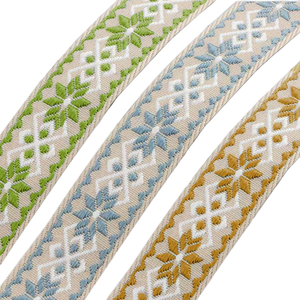 Pita Jacquard Bohemian 38mm, Hiasan Tenun Geometris Etnik untuk Tali Tas, Dekorasi Rumah & Pakaian, dan Topi Berhias - Product Image 4