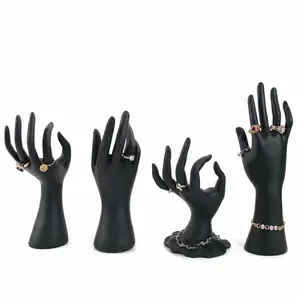 Black Samplife Hand Form Jewelry Holder Jewelry Display Organization Rack Bracelet Ring Watch Stand Support