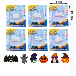 Kit de peinture sur plâtre DIY : Ensemble d'ornements en gypse à colorier (Bonhomme de neige, Arbre de Noël, Père Noël) – Activité créative <span class=keywords><strong>parent</strong></span>-enfant - Product Image 6