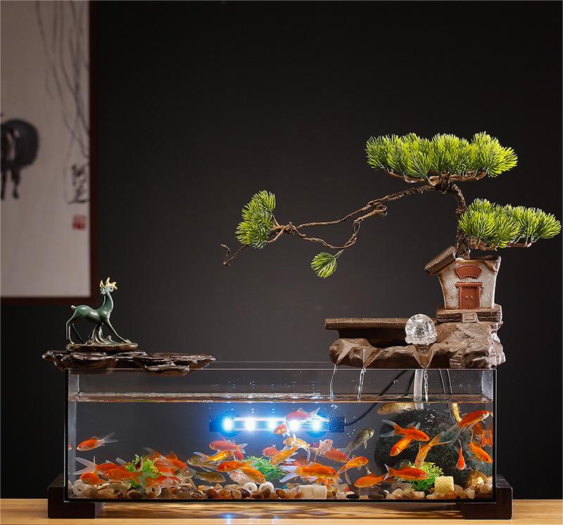 Cervo grigio + luce dell'acquario