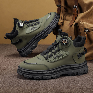 Chaussures noires, vertes et marron, chaussures de travail respirantes tendance pour hommes, chaussures de sport d'extérieur pour hommes - Product Image 6