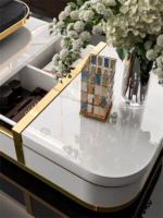 Nouveau set de table basse blanc et noir