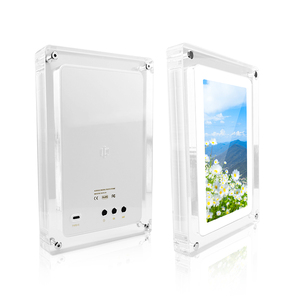 Cadre photo numérique en acrylique blanc avec écran LCD 7 pouces, lecture vidéo MP3, prend en charge les formats <span class=keywords><strong>JPG</strong></span>/BMP/<span class=keywords><strong>PNG</strong></span>, mémoire 4 Go, interface Type-C - Product Image 3