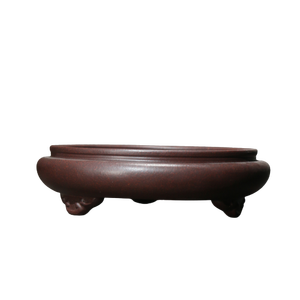 Maceta de arcilla morada con tres patas para plantas acuáticas y decoración de rocallas - Product Image 5