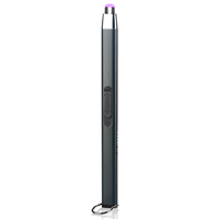 Briquet à arc USB Type-C en alliage de zinc, coupe-vent, à allumage sécurisé par impulsion, pour cigares et camping