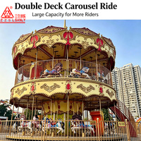 Fournisseur chinois de manèges de luxe pour enfants, manège à deux étages pour parcs d'attractions intérieurs et extérieurs, carrousel pour la vente