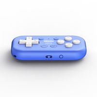 Manette de jeu 8Bitdo Micro BT de poche, prend en charge le mode clavier, mini contrôleur bleu pour Switch, Android et Raspberry Pi