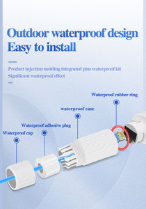Ngoài trời không thấm nước <span class=keywords><strong>POE</strong></span> splitter 1 trong 1 out IEEE802.3af/at Tiêu chuẩn mạng 48V đến 12V nối <span class=keywords><strong>RJ45</strong></span> để CCTV Hệ thống camera - Product Image 2