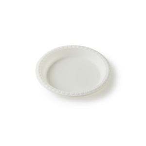 Assiettes jetables en amidon de maïs blanc, lot de 10 pouces, vaisselle biodégradable pour mariage avec 3 compartiments - Product Image 3