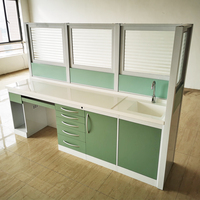 Meubles de laboratoire d'hôpital de Guangzhou établi d'armoire dentaire d'acier inoxydable meubles de clinique de bureau de dentiste en banc de Table de vente
