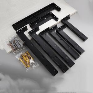 GQK Heavy-Duty L-Shape Steel & Iron Invisible <b>Suspended</b> Support Frame TV Cabinet Desk & Kitchen Shelf Bracket Easy Installation - Product Image 4