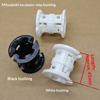 Bague de marchepied d'escalator Mitsubishi en nylon plastique noir et blanc, pièces coniques