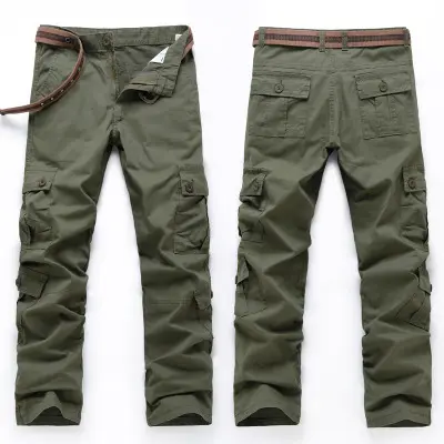 Tute degli uomini Pantaloni Outdoor Pantaloni Casual Multi-Tasca Abbigliamento Da Lavoro Allentato Multi-Tasca Dei Pantaloni cargo Dritto