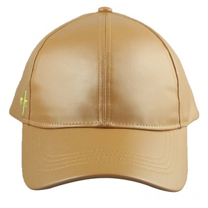 Casquette de Baseball réglable de couleur unie, chapeau en <span class=keywords><strong>cuir</strong></span> PU décontracté pour l'extérieur, chapeaux de sport à bord incurvé, casquettes unies - Product Image 2
