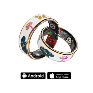 แหวนสมาร์ทเคลือบเงาสุดหรูสำหรับ IOS และ Android, แหวนสมาร์ท, เครื่องติดตามสุขภาพ, วัดอัตราการเต้นของหัวใจ, วัดออกซิเจนในเลือด, วัดการนอนหลับ, ดูแลสุขภาพ - Product Image 1