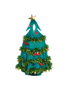 Nouvelle Robe Féerique pour Femme en Forme de Sapin de Noël 2025, Direct Usine, avec Cape à Capuche et Design 3D, Costume de Noël - Product Image 6