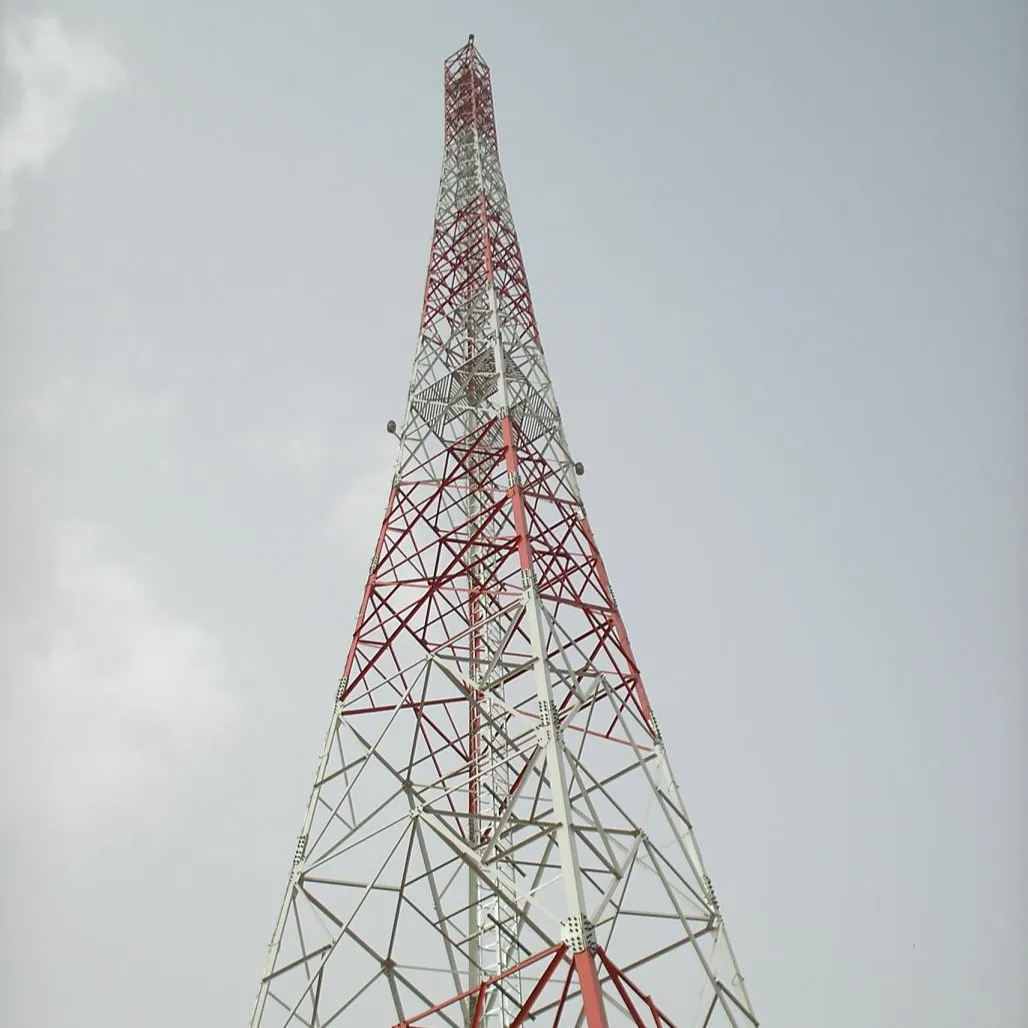 49m 55m 60m 80m 100m torre angolare in acciaio zincato a 4 gambe per telecomunicazioni per trasmissione Radio e TV