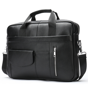 NIUCUNZH-maletín <span class=keywords><strong>de</strong></span> cuero con Logo personalizado para hombre, maletín <span class=keywords><strong>ejecutivo</strong></span> para ordenador portátil y oficina - Product Image 2
