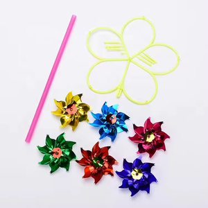 Đầy Màu Sắc Tự Làm Sequins Tự Lắp Ráp Nhựa Cối Xay Gió <span class=keywords><strong>Spinner</strong></span> Vui Nhựa Tay Cối Xay Gió Cho Trẻ Em - Product Image 6