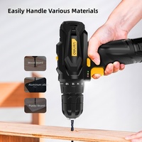 Ensemble d'outils de perçage au lithium Deli DL1028L, 28 pièces, outils de réparation et d'entretien de voitures avec cliquet