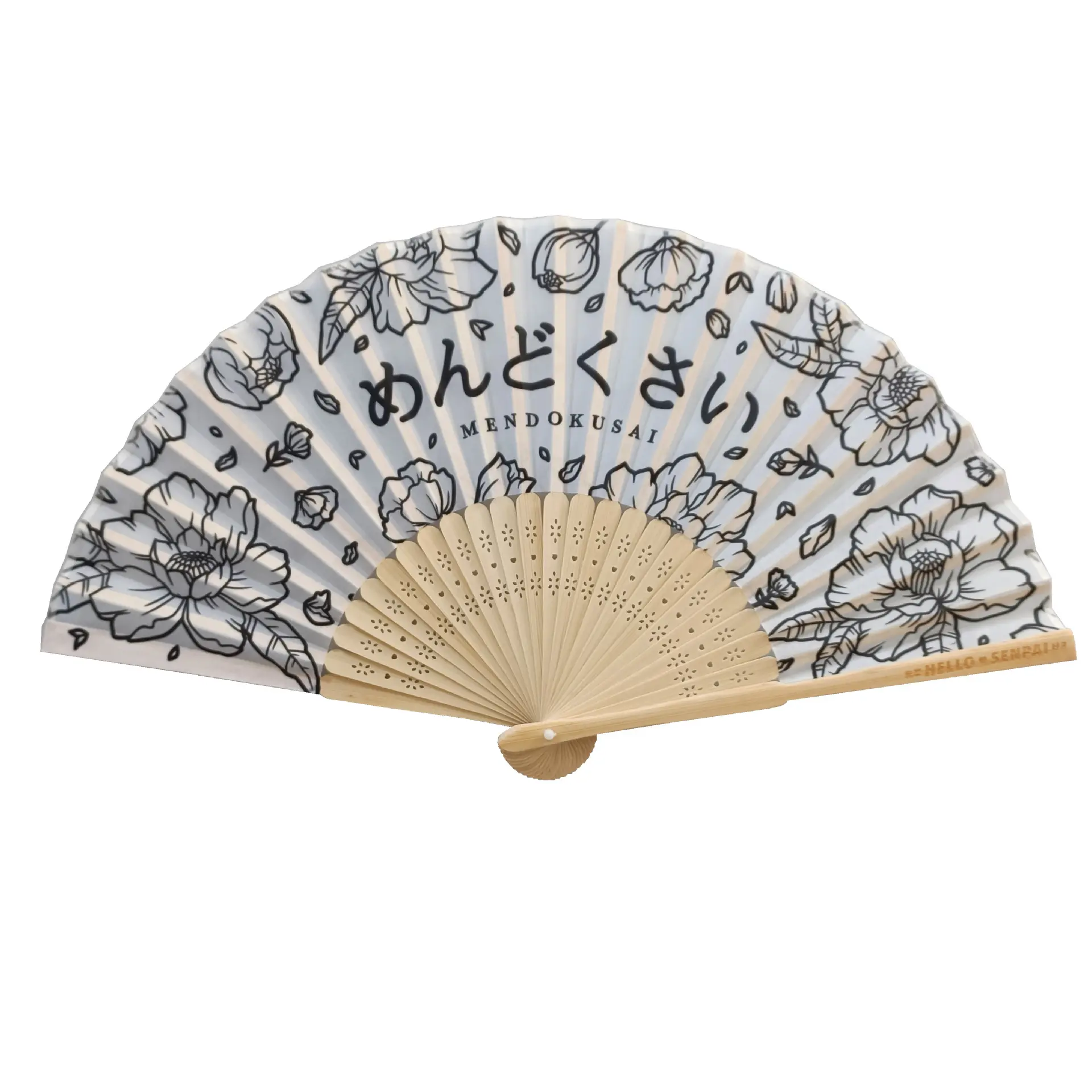 Low moq Chinese Style Classical Custom Hand Held Fan Wholesale Bamboo Black Hand Fan Custom Logo