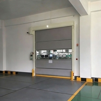 Porte de garage rapide automatique en aluminium avec certification UL, équipée pour le lavage de voitures à grande vitesse