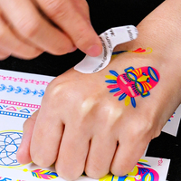 Autocollants de tatouage temporaires en PVC en forme d'étoile, lumineux dans le noir, imperméables, tendance, pour le visage et le corps, pour Halloween et les fêtes, vente en gros GP