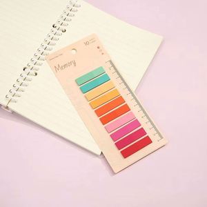 แท็บอินเด็กซ์ธีมต่างๆ 10 สี พร้อมกระดาษโน้ตแบบมีกาว ไม้บรรทัด สำหรับจดบันทึก/ความรัก/ฤดูร้อน/ความฝัน ตัวแบ่งหน้าแบบมีกาว - Product Image 4