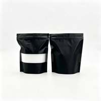 Sacs en Mylar Noir Mat Personnalisés Refermables avec Fenêtre et Fermeture Ziplock pour Impression Personnalisée