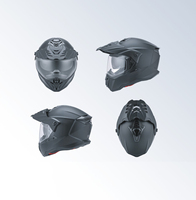 Nouveau casque de moto intégral personnalisable en mousse ABS homologué ECE toutes saisons à libération rapide avec double visière pour motocross, dirtbike et VTT